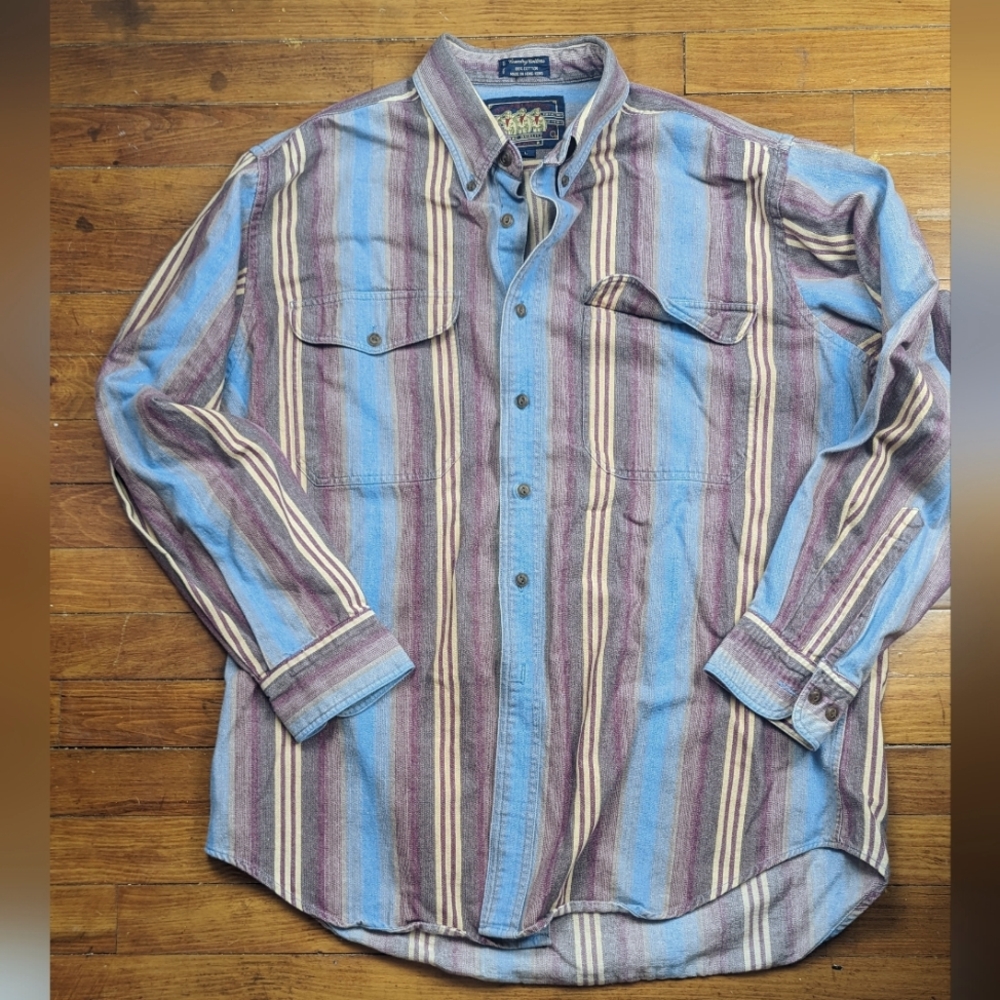 Vintage 90s Chaps Ralph Lauren Multi Stripe Shirt